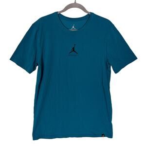 Nike Jordan Basketball Shirt Mens‎ Medium Teal Dri-Fit Jumpman Logo Pullover